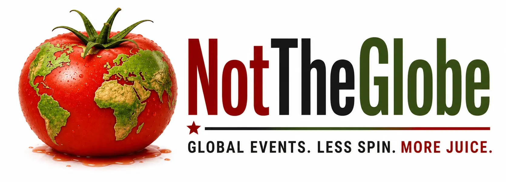 NotTheGlobe — tomato-shaped, dripping news